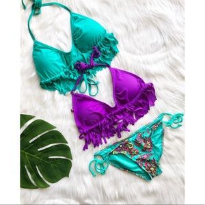 3 Piece Fringe Bikini Set